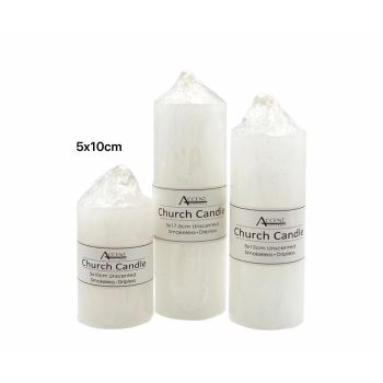 bulk 36 Unscented White Church Candle 150G 10cm