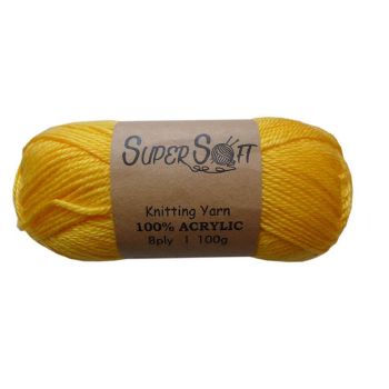 bulk 12 Super Soft Knitting Yarn Canary Yellow