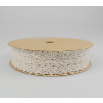 bulk 48 3m Cotton Lace Ribbon 28mm w Assort Display Box