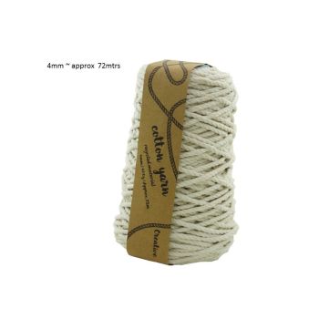 bulk 12 Macrame Cotton Yarn 72mtrs 4mm 400G Natural