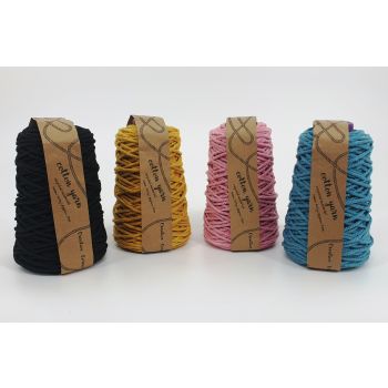 bulk 12 Macrame Cotton Yarn 4mm 400G Assort Colours