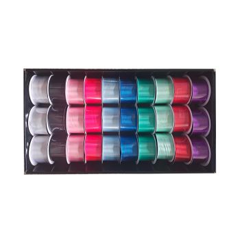bulk 30 Satin Ribbon 3mtr 38mm 30Roll Displayed Box