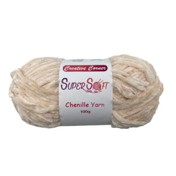 bulk 12 Beige Super Soft Chenille Yarn 100G