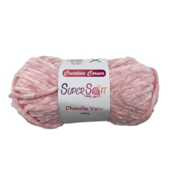 bulk 12 Baby Pink Super Soft Chenille Yarn 100G