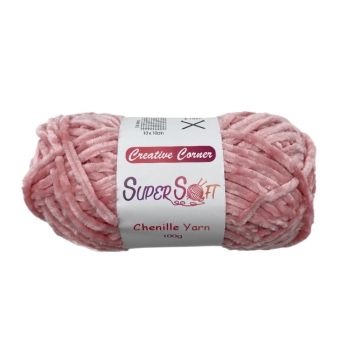 bulk 12 Pink Super Soft Chenille Yarn 100G