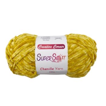 bulk 12 Yellow Super Soft Chenille Yarn 100G