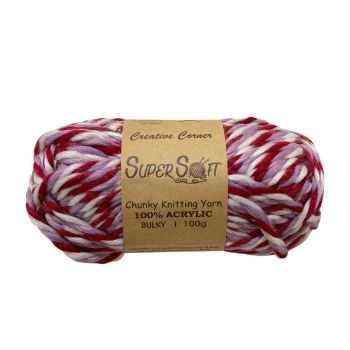 bulk 12 Berry Chunky Super Soft Knitting Yarn