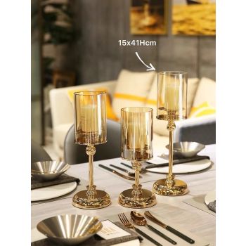 Gold Decorative Candle Holder Lantern 41cm