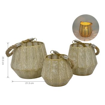 Gold Moroccan Lantern 21cm