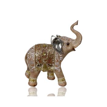 Polyresln Mehndi Design Elephant Ornament 23cm