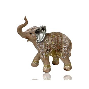 Polyresln Mehndi Design Elephant Ornament 25cm
