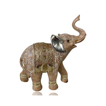 Polyresln Mehndi Design Elephant Ornament 31x33cm