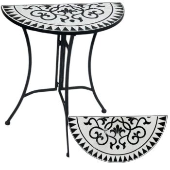 Persian Outdoor Half Round Table 69cm