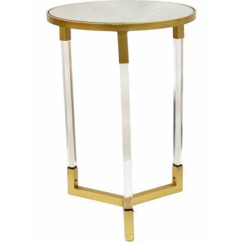 Mirage Side Table w Mirror Top 60cm