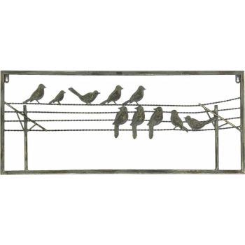 Bird On Wire Metal Wall Art 85cm