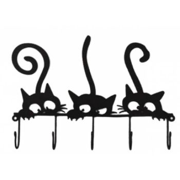 Crazy Cat Metal Hook 31x21cm