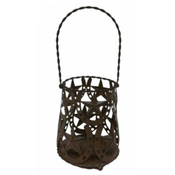 Horse Shoe And Star Candle Holder 16x20cm