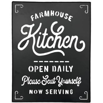 Farmhouse Kitchen Metal Sign 32x42cm