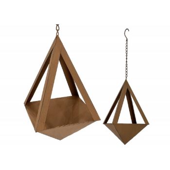 Set 2 Metal Hanging Planter 60cm