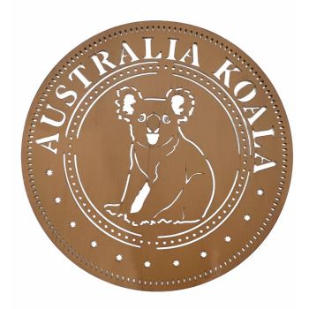 Set 2 Aus Penny Metal Wall Art Koala 98x98cm