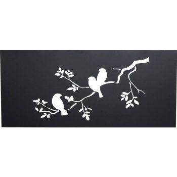 Set 2 Bird On Branch Metal Wall Art 90x40cm