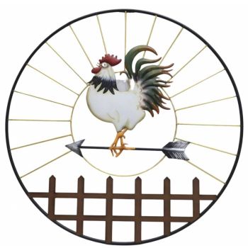 Set 2 Richard Rooster Metal Wall Art 81x71cm