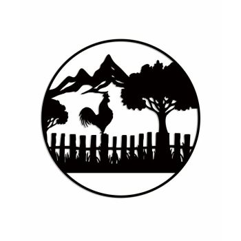 Farm Fence Wall Art 99x99cm