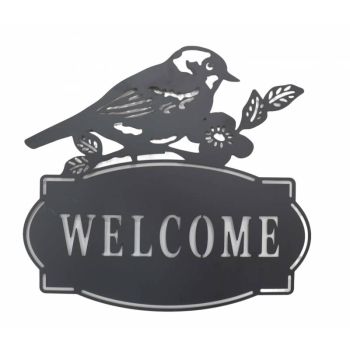 Welcome Bird Wall Art 38x34cm