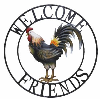 Rooster Metal Wall Art 71x71cm