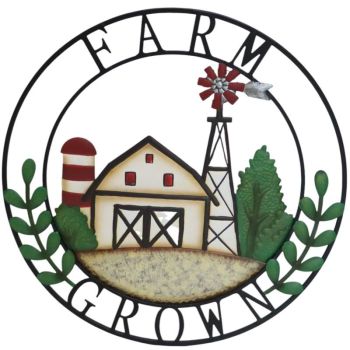 Farmhouse Metal Wall Art 56x56cm