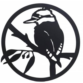 Round Kookaburra Metal Wall Art 60cm