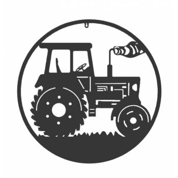 Tractor Farm Metal Wall Art 62cm