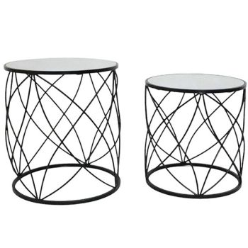 Phillip Mirror Top Side Table 53cm