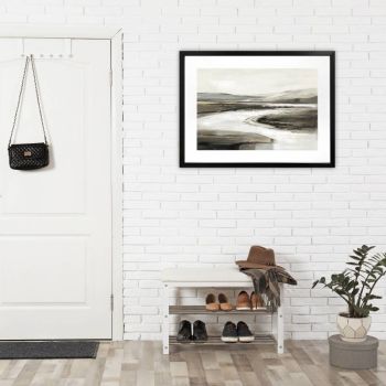 By The River Artwork Framed W Glass Front 60x80cm