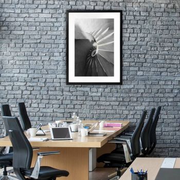 Stairway Artwork Framed W Glass Front 60x80cm