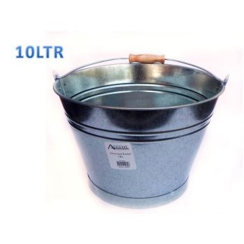 bulk 8 Galvanized Bucket w Handle 10L 28cm