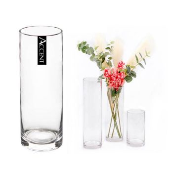 bulk 6 Glass Cylinder Vase 40cm