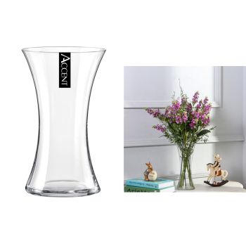 bulk 6 Glass Waisted Vase Flower 20cm