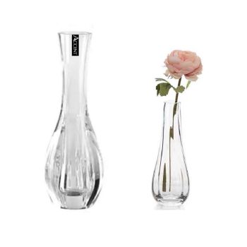 bulk 12 Glass Ribeed Vase 25cm