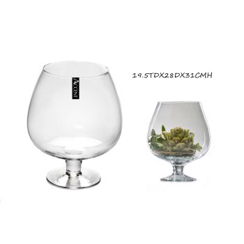 bulk 2 Glass Brandy Balloon Vase 31cm
