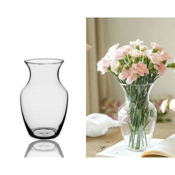bulk 12 Glass Flare Top Vase 20cm