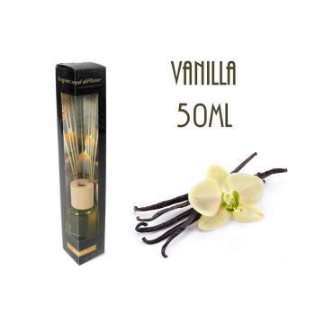 bulk 24 Scented Oil Diffuser Vanilla 50Ml 8 Rattan Sticks