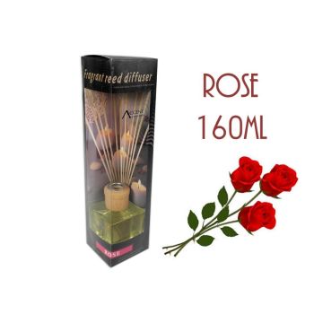 Bulk 12 Fragrant Oil Diffuser Rose 160ml 12 Rattan Sticks