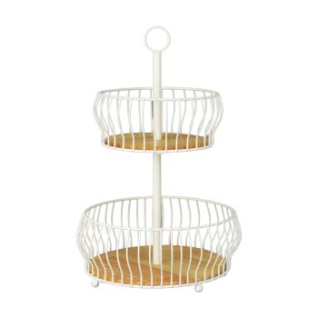 2 Tier Round Fruit Basket 37cm