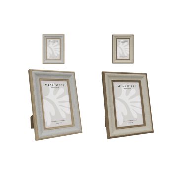 Set 2 Photo Frame Sandy '4X6in' Assort 15cm
