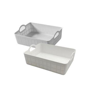 bulk 24 Rect Storage Basket w Handle Assort 210cm