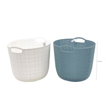 bulk 8 Round Basket w Handle Assort 40cm