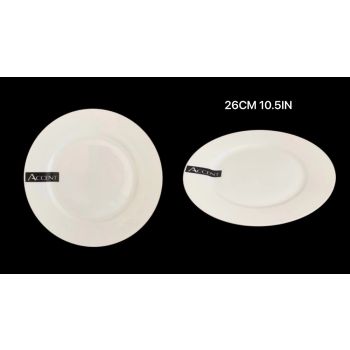 bulk 24 Round Dinner Plate White 26cm
