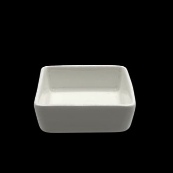 bulk 48 White Bone China Square Dish 6x6cm