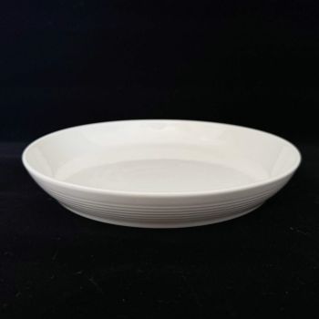 bulk 24 White Fine Bone China Embossed Side Plate 21cm